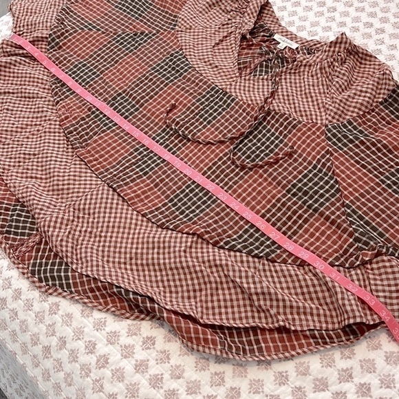 Oli & Hali Glory to the Day Plaid Peasant Dolman Boho Top Size Small - Picture 10 of 13